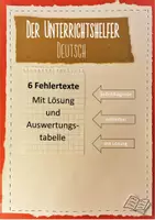 Vorschau - Arbeitsblätter - Rechtschreibtraining - 7 Fehlertexte mit Auswertungstabellen - Deckblatt