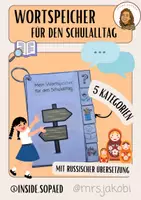 Vorschau - Fördermaterial/Inklusion - Wortspeicher für DaZ Lernende auf russisch Teil 1 - Deckblatt