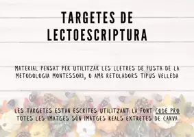 Vista previa - Refuerzo / NEE / Materiales de apoyo - Targetes lectoescriptura de la tardor - página 2