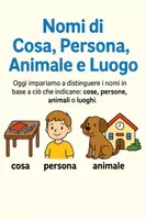 anteprima - Presentazioni / Lavagne - Il Nome (Sostantivo) – Lezione 8: Nomi di Cosa, Persona, Animale e Luogo (PPT+ PDF con spiegazioni, esempi e attività) - Pagina di copertina