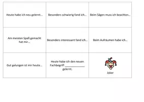 Vorschau - Bildkarten - Reflexionskarten Technikunterricht Reflexion Technik Klasse 6-10 - Deckblatt