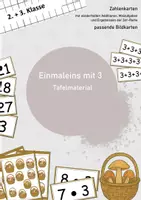 Vorschau - Fördermaterial/Inklusion - Einmaleins / Einführung / 3 / 3 er Reihe / Tafelmaterial / Übungsblätter - Deckblatt