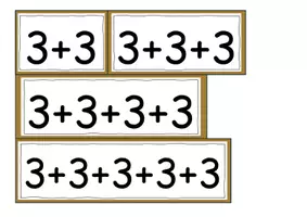 Vorschau - Fördermaterial/Inklusion - Einmaleins / Einführung / 3 / 3 er Reihe / Tafelmaterial / Übungsblätter - Seite 1