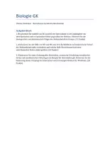 Vorschau - Arbeitsblätter - Klausur: Evolution, Koevolution - Deckblatt