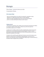 Vorschau - Arbeitsblätter - Klausur: Ökologie, intraspezifische Konkurrenz, Pflanzen - Deckblatt