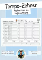 Vorschau - Arbeitsblätter - Arbeitsblatt zum Kopfrechnen für tägliche Übungen - Deckblatt