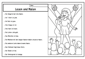 Vorschau - Arbeitsblätter - Materialpaket - Lesen und Malen - Seite 1