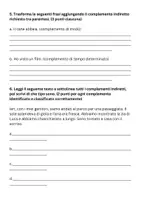 anteprima - Compiti in classe/Test - Distinguere tra diversi tipi di complementi indiretti in frasi semplici. - Pagina 3