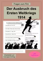 Vorschau - Arbeitsblätter - Der Ausbruch des Ersten Weltkrieges 1914 - Fragen zum Film - Deckblatt