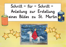 Vorschau - Mal- und Bastelvorlagen - Sankt Martin auf dem Pferd mit Schritt-für-Schritt-Anleitung (Kunst/ Klasse 1/2) - Seite 2