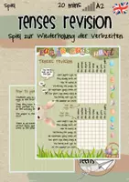 Vorschau - Spiele - Spiel: Tenses Revision | Englisch, ESL, EFL - Deckblatt