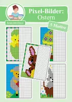 Vorschau - Arbeitsblätter - Pixel-Bilder: Ostern (Symmetrie / Pixel-Art) - Deckblatt