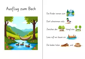 Vorschau - Arbeitsblätter - Erstlesegeschichten | Bauernhof | Stadt | Ausflug zum Bach - Seite 2