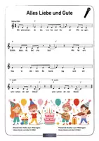 Vorschau - Merkblätter - Materialpaket 🎁 Geburtstagslied Alles Liebe und Gute • Singen zum Geburtstag • Musik fachfremd - Seite 2