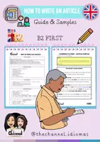 Vorschau - Merkblätter - HOW TO WRITE AN ARTICLE – Guide & Sample Answers (B2 First) - Deckblatt