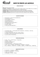 Vorschau - Merkblätter - HOW TO WRITE AN ARTICLE – Guide & Sample Answers (B2 First) - Seite 1
