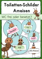 Vorschau - Mal- und Bastelvorlagen - WC-Schilder Ameisenklasse, Toilettenschilder Klassenzimmer - Deckblatt