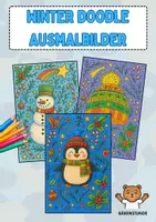 Vorschau - Mal- und Bastelvorlagen - Winter Doodle Ausmalbilder (Kunst Vertretung) - Deckblatt