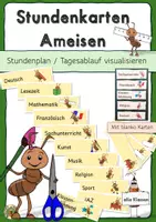 Vorschau - Mal- und Bastelvorlagen - Stundenkarten Tagestransparenz Stundenplan Ameisenklasse - Deckblatt