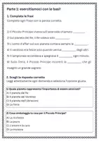 anteprima - Esercizi - Collegare i pianeti ai significati simbolici del racconto "il Piccolo Principe" - Pagina 1
