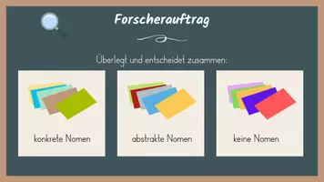 Vorschau - Arbeitsblätter - Abstrakte Nomen erkennen Forscherauftrag - Deckblatt