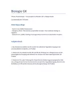 Vorschau - Arbeitsblätter - Klausur: Neurobiologie, postsynaptisches Gift - Deckblatt
