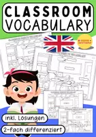 Vorschau - Arbeitsblätter - Classroom Objects Vocabulary Worksheets– 2-fach differenziert | Passend zu More! 1 - Deckblatt