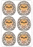 Aperçu - Apprentissages en autonomie - 🦔 Hérissons compter et associer les nombres 1-12 Motricité fine Automne - Page 2