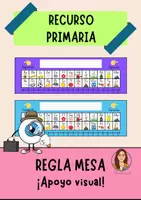 Vista previa - Hojas de trabajo - Apoyo visual mesa (Regla de apoyo 1er ciclo y NEE) - Portada