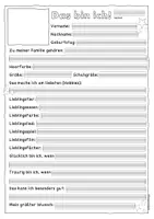 Vorschau - Arbeitsblätter - Steckbrief Vorlage zum Kennenlernen - Seite 2