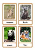 Vista previa - Hojas de trabajo - Vocabulary Wild Animals (Flashcards + Worksheets) 1º - 2º Primaria - página 1
