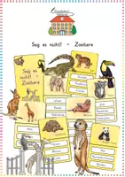 Vorschau - Spiele - Zoo & Tiere: Sag es nicht! (Wortschatzspiel) - Sachunterricht / Deutsch - Kl. 2/3 - Deckblatt