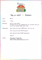 Vorschau - Spiele - Zoo & Tiere: Sag es nicht! (Wortschatzspiel) - Sachunterricht / Deutsch - Kl. 2/3 - Seite 1