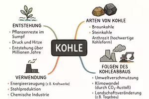 Vorschau - Arbeitsblätter - AB mit Fragen zum Thema "Kohle" + Lösungsblatt + Mindmap + Infografik - Seite 2