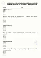 anteprima - Quiz - Applicare la tabellina del 25 per risolvere problemi di conteggio e moltiplicazione quiz - Pagina 1