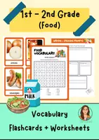 Vista previa - Manualidades / Dibujos para colorear - Vocabulary Food (Flashcards + Worksheets) 1º - 2º Primaria - Portada