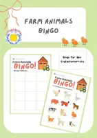 Vorschau - Spiele - Englisch Farm Animals Bingo/ Bauernhof - Deckblatt