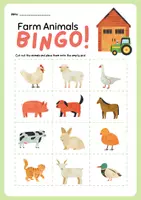 Vorschau - Spiele - Englisch Farm Animals Bingo/ Bauernhof - Seite 1