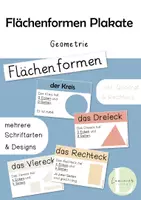 Vorschau - Fördermaterial/Inklusion - Geometrische Flächenformen - Plakate - Deckblatt