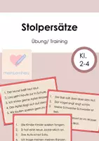 Vorschau - Spiele - Stoplersätze Übung/ Lesetraining - Deckblatt