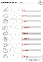 Vorschau - Arbeitsblätter - Schüttelwörter Herbst (Arbeitsblatt) | DaZ, Deutsch | 1. Klasse | 2. Klasse - Seite 3