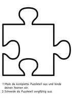 Vorschau - Anderer Materialtyp - Türdeko für das Klassenzimmer - Puzzle - Deckblatt