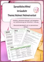 Vorschau - Arbeitsblätter - Materialpaket: 2x Lyrik - Seite 1