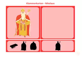 Vorschau - Stationenlernen - Klammerkarten Nikolaus - Deckblatt
