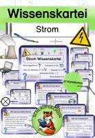 Vorschau - Merkblätter - Wissenskartei Strom Klasse 3 4 - Deckblatt