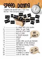 Aperçu - Fiches - Speed Dating - Present Simple Questions | English, Anglais, ESL, EFL - Page 1