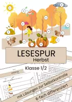 Vorschau - Arbeitsblätter - Lesespur Herbst Klasse 1 und 2 - Deckblatt