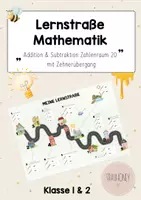 Vorschau - Arbeitsblätter - Lernstraße Addition & Subtraktion Zahlenraum 20 - Deckblatt