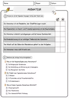 Vorschau - Arbeitsblätter - Animateur Beruf Arbeitsblätter mit Fragen + Lösungen Deutsch DaZ AB - Seite 2