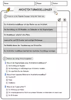 Vorschau - Arbeitsblätter - Architekturmodellbauer Beruf Arbeitsblätter mit Fragen + Lösungen Deutsch DaZ AB - Seite 2